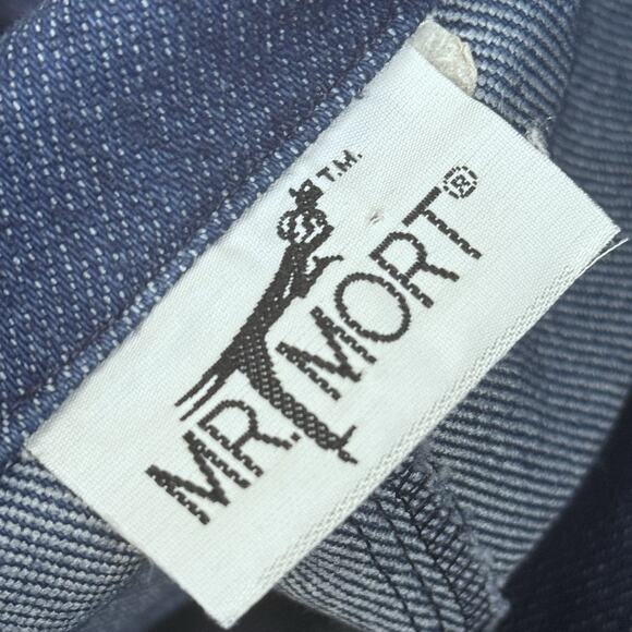 Vintage 70s Mr. Mort Denim Jean Skirt Suit 2 Piece Blazer Jacket & Skirt Set USA - Picture 9 of 12